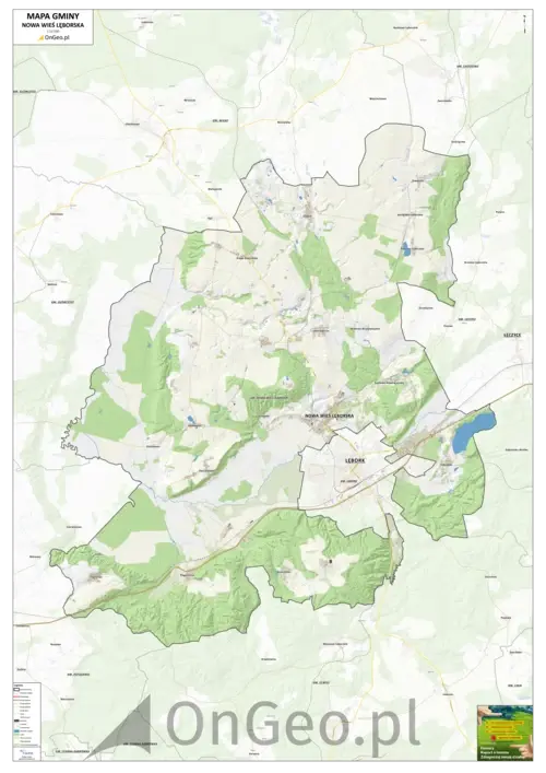 Mapa gminy Nowa Wieś Lęborska